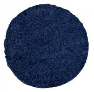 Makro Abra Kulatý shaggy koberec jednobarevný SOHO P113A NAVY Modrý Rozměr: průměr 120 cm