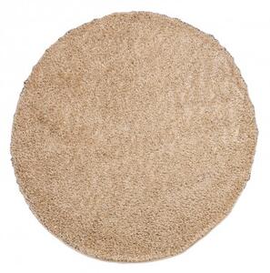 Makro Abra Kulatý shaggy koberec jednobarevný SOHO P113A Béžový 3 Rozměr: průměr 100 cm