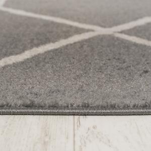Makro Abra Moderní kusový koberec SPRING H180A Tmavě šedý Rozměr: 80x150 cm