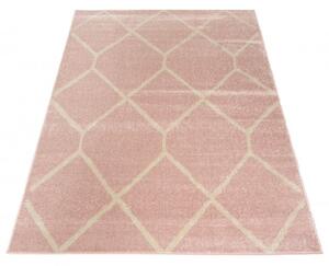 Makro Abra Moderní kusový koberec SPRING H180A Růžový Rozměr: 160x230 cm