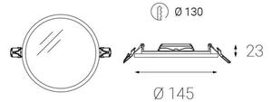 LED2 - LED Koupelnové podhledové svítidlo SLIM LED/10W/230V IP43 CRI 90