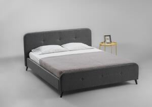 BERNARD čalouněná postel 180, šedá