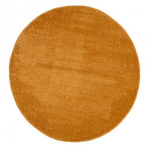 Makro Abra Kulatý koberec jednobarevný SPRING P113A Žlutý Rozměr: průměr 100 cm