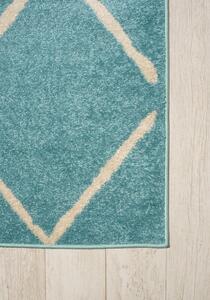 Makro Abra Moderní kusový koberec SPRING H180A Tyrkysový Rozměr: 80x150 cm
