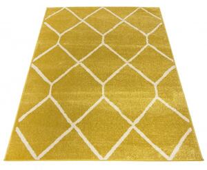 Makro Abra Moderní kusový koberec SPRING H180A Žlutý Rozměr: 120x170 cm