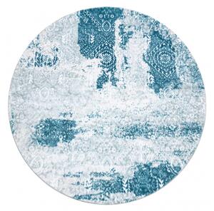 Makro Abra Kulatý koberec MEFE 8731 Vintage modrý / krémový Rozměr: průměr 100 cm