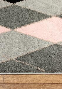 Makro Abra Kusový koberec SLIM 8023 světle šedý / multicolor 120x160