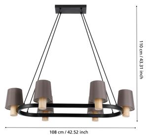 Eglo 43782 - Lustr na lanku EDALE 6xE27/40W/230V