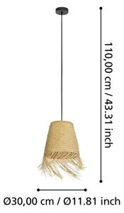 Eglo 43871 - Lustr na lanku AYCLIFFE 1xE27/40W/230V