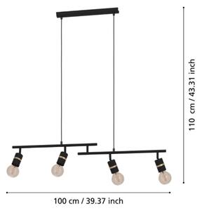 Eglo 900177 - Lustr na lanku LURONE 4xE27/10W/230V
