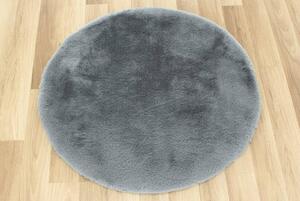 Makro Abra Kulatý shaggy koberec BELLAROSSA tmavě šedý Rozměr: průměr 80 cm