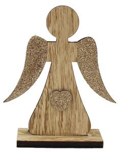 Anděl dřevěný malý 13 cm