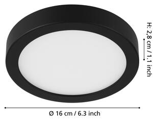 Eglo 900581 - LED Stmívatelné stropní svítidlo FUEVA LED/11W/230V černá