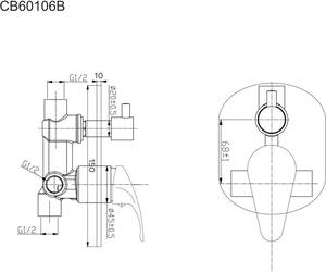 Mereo Sprchový set Sonáta s dvoucestnou podomítkovou bateríí CB650SS1