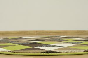 Balta Kulatý koberec Luna 503430/67915 Trojúhelníky limetkový zelený Rozměr: průměr 100 cm