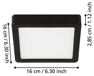 Eglo 900643 - LED Koupelnové stropní svítidlo FUEVA LED/11W/230V IP44 černá