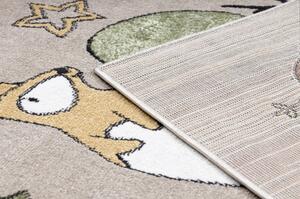 Dywany Luszczow Dětský kusový koberec FUN Forester, zvířata, lesní béžová Rozměr koberce: 140 x 190 cm