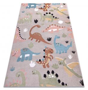 Dywany Luszczow Dětský kusový koberec FUN Dino, dinosauři béžová Rozměr koberce: 80 x 150 cm