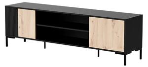 HALMAR TV stolek Merci 180 cm černý/dub artisan