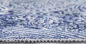 TKANÝ KOBEREC, 160/230 cm, modrá, barvy stříbra Esprit - Tkané koberce
