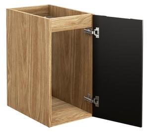 Comad Závěsná skříňka pod umyvadlo Luxor Black s deskou 90 cm černá/dub olejovaný