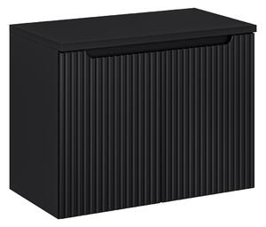 Comad Závěsná skříňka pod umyvadlo Nova Black II s deskou 80 cm černá