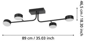 Eglo 900351 - LED Stmívatelný přisazený lustr CLAVELLINA 4xLED/6,8W/230V