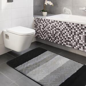 Sada koupelnových koberečků Montana 03N s výřezem - černá