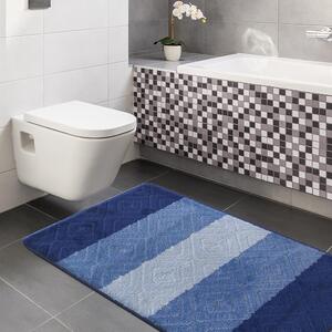 Sada koupelnových koberečků Montana 03N s výřezem - modrá