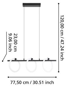 Eglo 900562 - LED Lustr na lanku CARANACOA 3xLED/9W/230V