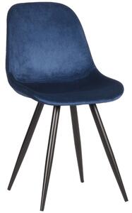 OnaDnes -20% Modrá sametová jídelní židle LABEL51 Capri