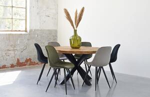 Zelená sametová jídelní židle LABEL51 Capri