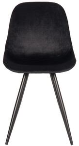 Černá sametová jídelní židle LABEL51 Capri