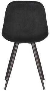 Černá sametová jídelní židle LABEL51 Capri