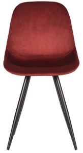 Vínově červená sametová jídelní židle LABEL51 Capri
