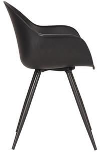 Černá plastová jídelní židle LABEL51 Luca