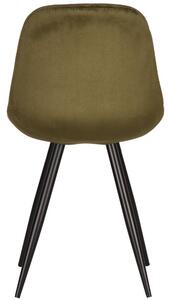 Zelená sametová jídelní židle LABEL51 Capri