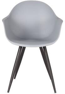 Světle šedá plastová jídelní židle LABEL51 Luca