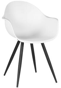 OnaDnes -20% Bílá plastová jídelní židle LABEL51 Luca