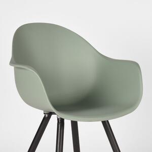 Zelená plastová jídelní židle LABEL51 Luca