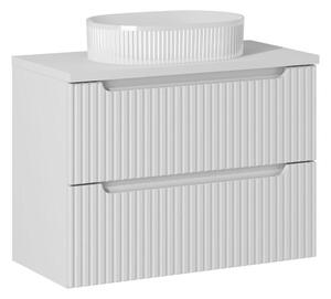 Comad Závěsná skříňka Nova White I s deskou a umyvadlem 80 cm bílá