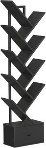 VASAGLE Designová knihovna Marelo 135 cm černá