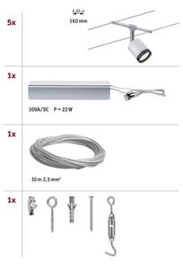 Paulmann 3981 - SADA 5xLED/4W Kompletní lankový systém TUBE 230V