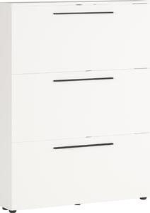 Bílý lakovaný botník GEMA Urlex 129 x 100 cm