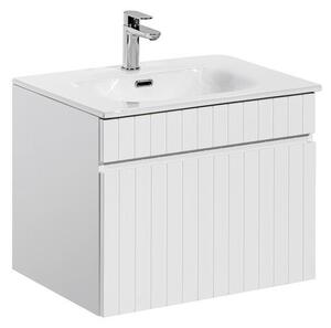 Comad Závěsná skříňka Iconic se zápustným umyvadlem 60 cm bílá