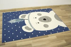 Dětský kusový koberec LUNA KIDS 534222/94955 Medvídek Indián Modrý Rozměr: 200x290 cm