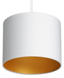 Lustr na lanku ARDEN 1xE27/60W/230V pr. 18 cm bílá/zlatá