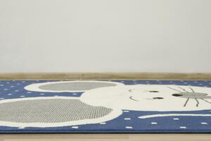 Dětský kusový koberec LUNA KIDS 534221/94955 Myška Modrý Rozměr: 120x170 cm