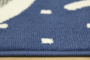 Dětský kusový koberec LUNA KIDS 534221/94955 Myška Modrý Rozměr: 140x200 cm