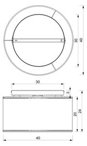 Lustr přisazený LOFT SHADE 3xE27/60W/230V černá